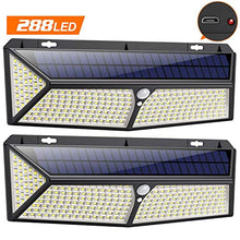 Carica l'immagine nel visualizzatore di Gallery, Luci Solari Esterno,【288LED-USB Ricaricabile】VOOE Lampade a led da...