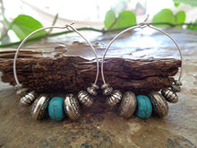 Carica l'immagine nel visualizzatore di Gallery, ✿ NUOVI BOHO TRIBAL CREME TURCHESI ✿ Orecchini stile Bali