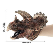 Carica l'immagine nel visualizzatore di Gallery, Kobwa - Marionetta a forma di dinosauro, 21,08 cm, in morbida Triceratops - Ilgrandebazar