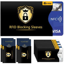 Carica l'immagine nel visualizzatore di Gallery, Protezione RFID, Gritin 18 Pezzi Custodie Protettiva Blocco RFID Carta di...