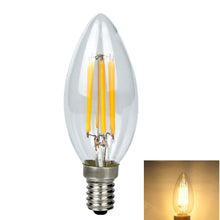 Carica l'immagine nel visualizzatore di Gallery, 10-pezzi-Lampadina Filamento LED Candela - Casquillo E14 - Bianco caldo - Ilgrandebazar