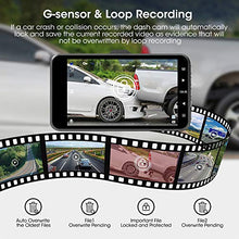 Carica l'immagine nel visualizzatore di Gallery, Dash Cam, Abask Doppia Telecamera per Auto, 4 Pollici FHD 1080P Visione...