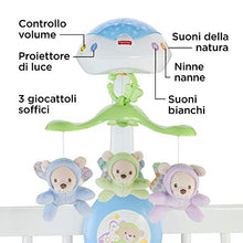 Carica l'immagine nel visualizzatore di Gallery, Fisher-Price CDN41 Giostrina degli Orsetti, Proiettore di Luci e Suoni per...