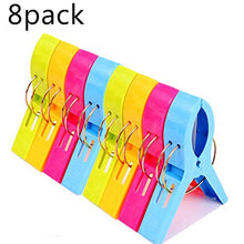 Carica l'immagine nel visualizzatore di Gallery, Spurtar 8 Pezzi Mollette in Plastica Grandi Colori Brillanti, Clip di...