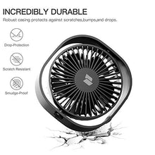 Carica l'immagine nel visualizzatore di Gallery, RATEL USB Ventilatore da Scrivania, 12,5 cm Mini Tavolo Nero