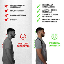 Carica l'immagine nel visualizzatore di Gallery, WAXO Correttore Postura - Fascia Posturale - Spalle Schiena Cervicale -...