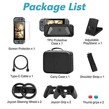 Carica l'immagine nel visualizzatore di Gallery, HEYSTOP Kit Accessori 12 in 1 per Nintendo Switch, Include Custodia 12 1