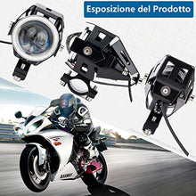 Carica l'immagine nel visualizzatore di Gallery, Ventdest Fari Moto, 2 * U5 Cree LED Faretti Frontali, 3000LM 6500K...