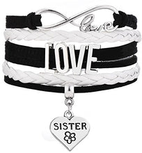 Carica l'immagine nel visualizzatore di Gallery, Legemeton Infinity Love Wrap Nero Multistrato Intrecciato con Sister Series... - Ilgrandebazar