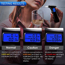 Carica l'immagine nel visualizzatore di Gallery, TABIGER Etilometro Portatile, Alcool Test Digitale Indossabile Schermo LCD...