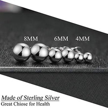 Carica l'immagine nel visualizzatore di Gallery, Finrezio Orecchini A Bottone In Argento 925 Per Donna A Sfera... - Ilgrandebazar