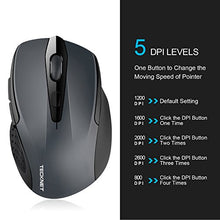 Carica l'immagine nel visualizzatore di Gallery, TECKNET Mouse Bluetooth Wireless per Windows e Mac, 2600DPI, Grey