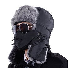 Carica l'immagine nel visualizzatore di Gallery, ROSENICE Ushanka cappello cappelli di sci Earflap aviatore Nero - Ilgrandebazar