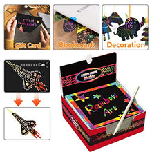 Carica l'immagine nel visualizzatore di Gallery, 200 Fogli di Disegni Scratch Art Set Creativo Arcobaleno Colorato da... - Ilgrandebazar