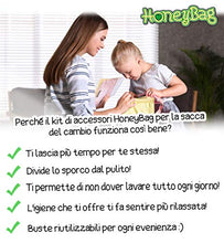 Carica l'immagine nel visualizzatore di Gallery, SweetHoney HoneyBag Buste Trasparenti Sacchetti Set Kit Asilo Porta Vestiti...
