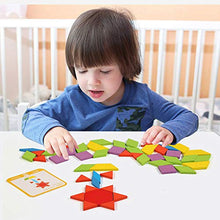 Carica l'immagine nel visualizzatore di Gallery, LEADSTAR Tangrams Puzzle di Legno Forme Geometriche per Bambini Multicolor