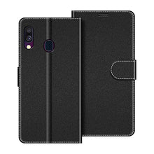 Carica l'immagine nel visualizzatore di Gallery, COODIO Custodia per Samsung Galaxy A40, in Pelle Nero - Ilgrandebazar