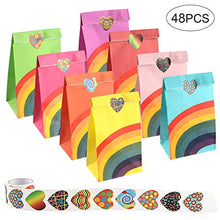 Carica l'immagine nel visualizzatore di Gallery, 48 Pezzi Sacchetto Regalo Arcobaleno, Borsa per Feste di Compleanno in Carta...