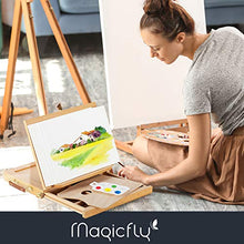 Carica l'immagine nel visualizzatore di Gallery, Magicfly Cavalletto da Tavolo con Cassetta, per Pittura Portabile...