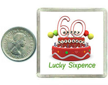 Carica l'immagine nel visualizzatore di Gallery, 60TH Birthday Lucky Sixpence Gift, Great Good Luck idea regalo per uomo o... - Ilgrandebazar