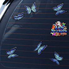 Carica l'immagine nel visualizzatore di Gallery, Adesivi per auto in vinile confezione piccola farfalla Monach blu -... - Ilgrandebazar