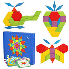 Carica l'immagine nel visualizzatore di Gallery, LEADSTAR Tangrams Puzzle di Legno Forme Geometriche per Bambini Multicolor