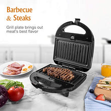 Carica l'immagine nel visualizzatore di Gallery, OSTBA Tostiera Sandwich Maker, piastre per panini 3 in 1, Cool Touch Waffles...