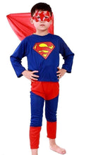 Carica l'immagine nel visualizzatore di Gallery, Costume Super eroe - Travestimento - Carnevale - Taglia S - 3-4 anni, Blu - Ilgrandebazar