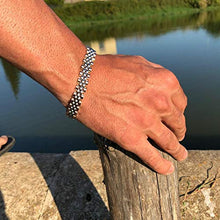 Carica l'immagine nel visualizzatore di Gallery, SAGA GIOIELLI BRACCIALE UOMO ACCIAIO TONALITA' ARGENTO - RAMATO