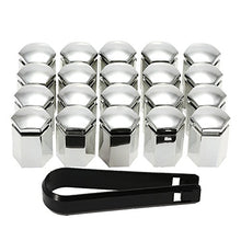 Carica l'immagine nel visualizzatore di Gallery, KKmoon Set di 20Pz 17mm Auto Pneumatico Dado Bullone Copertura argento