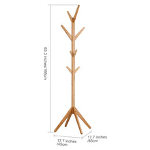 Carica l'immagine nel visualizzatore di Gallery, LANGRIA Appendiabiti di Bambo Tipo Albero con 8 Ganci in 4 Size-2, Bamboo
