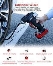 Carica l'immagine nel visualizzatore di Gallery, oasser Compressore Portatile per Auto Mini Pompa Aria Gonfiatore Cordless... - Ilgrandebazar
