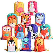 Carica l'immagine nel visualizzatore di Gallery, Zaino con Coulisse Bambini 12 Pezzi,Sportiva sacche Sacche da Multicolore