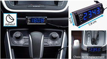 Carica l'immagine nel visualizzatore di Gallery, Voltmetro auto 3 in 1 - Batteria di tensione / ora / termometro - Ilgrandebazar