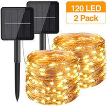 Carica l'immagine nel visualizzatore di Gallery, [2 Pacchi] Catena Luminosa Esterno Solare, Hepside 12m 120 LED Luci Solari...