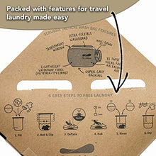 Carica l'immagine nel visualizzatore di Gallery, Scrubba Wash Bag 2.0 - Borsa per Lavatrice da Campeggio marrone - Ilgrandebazar