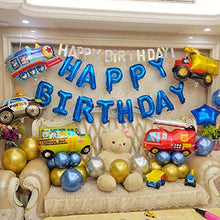 Carica l'immagine nel visualizzatore di Gallery, Ponmoo Foil Palloncini Happy Birthday Banner Kit - Blu, 1happy - Blu