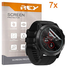 Carica l'immagine nel visualizzatore di Gallery, REY Pack 7X Pellicola salvaschermo per Garmin Fenix 5X Plus 51mm, qualità...
