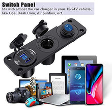 Carica l'immagine nel visualizzatore di Gallery, QC3.0 Presa USB per Auto Doppio Accendisigari Caricabatteria per...