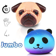 Carica l'immagine nel visualizzatore di Gallery, Jumbo Squishies Pack 2 Confezione - ( Panda E Pug Cane), Lento Aumento... - Ilgrandebazar