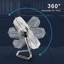 Carica l'immagine nel visualizzatore di Gallery, Aigostar Clover 33QNV - Ventilatore da Pavimento 110 W，Cromato. Testa 45cm