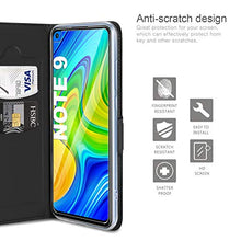 Carica l'immagine nel visualizzatore di Gallery, AROYI Cover Xiaomi Redmi Note 9 Nero+HD Pellicola Protettiva,Custodia Flip...