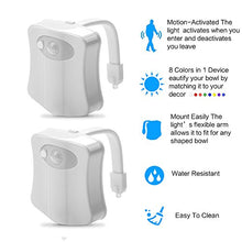 Carica l'immagine nel visualizzatore di Gallery, Luce WC per Bagno，Lampada Notturne Bagno Led Batteria con Sensore di... - Ilgrandebazar
