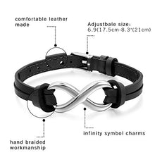Carica l'immagine nel visualizzatore di Gallery, Oidea Bracciale Braccialetto per Uomo Donna in Pelle Nero - Ilgrandebazar