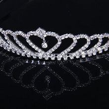 Carica l'immagine nel visualizzatore di Gallery, Pixnor Bling cerimonia nuziale Matrimonio Strass Corona principessa...