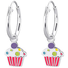 Carica l'immagine nel visualizzatore di Gallery, JAYARE bambini-orecchini a cerchio Muffin Cup Cake 925 in argento Sterling... - Ilgrandebazar