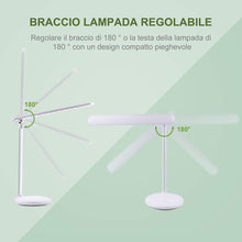 Carica l'immagine nel visualizzatore di Gallery, Lampada Scrivania 36 LED USB, Ricaricabile con 180° Moderno, Bianco