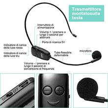 Carica l'immagine nel visualizzatore di Gallery, ZITFRI UHF Microfono Wireless Archetto Professionale 50m di Trasmissione...
