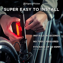 Carica l'immagine nel visualizzatore di Gallery, GuardG3X Luce Posteriore USB Ricaricabile per Bicicletta by Apace, 6 Potenti...