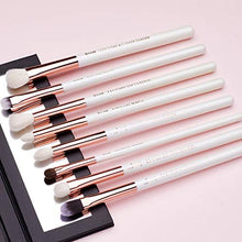 Carica l'immagine nel visualizzatore di Gallery, Jessup 15Pz Bianco perla/Oro rosa Set di pennelli per trucco professionale...
